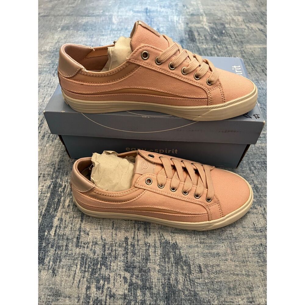 NIB Easy Spirit Light Pink se RIKY 2 Low Top Canvas Sneaker Women's 7 Wide
